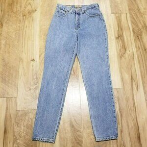 Vintage Express EXP High Rise Tapered Mom Blue Jeans 9/10 Womens USA Made 29x31